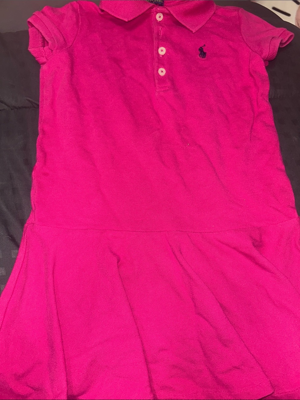 Ralph Lauren Girls' Hot Pink Polo Dress